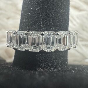 Platinum 6.61 CTW Lab Grown Diamond Eternity Ring Size 6